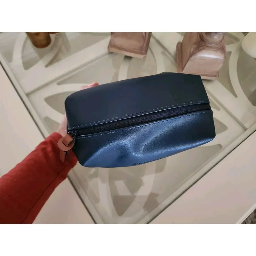 COLE HAAN Blue PVC‎ Cosmetic Case Travel Pouch